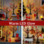 Lichtzauberbaum mit Roten Vögeln – Flexibler LED Dekorationsbaum