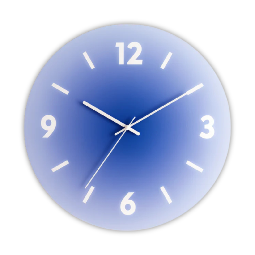 Stilvolle Wanduhr aus Glas – 30 cm Durchmesser