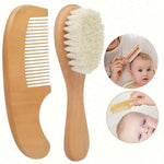 Haarpflege-Set für Babys mit Holz-Bürste und Kamm