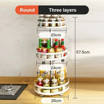 360° drehbarer Aufbewahrungsregal Organizer rund