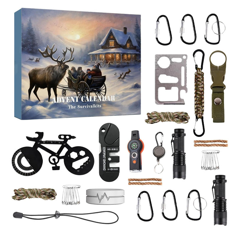 Überlebenswerkzeuge Adventskalender für Abenteuerlustige – 24 Tage bis Weihnachten
