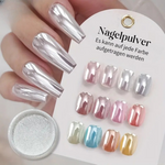 Glänzendes Chrom-Nagelpulver für makellose Nägel