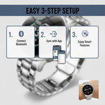 Elegante Smartwatch mit Fitness-Tracking und Benachrichtigungen