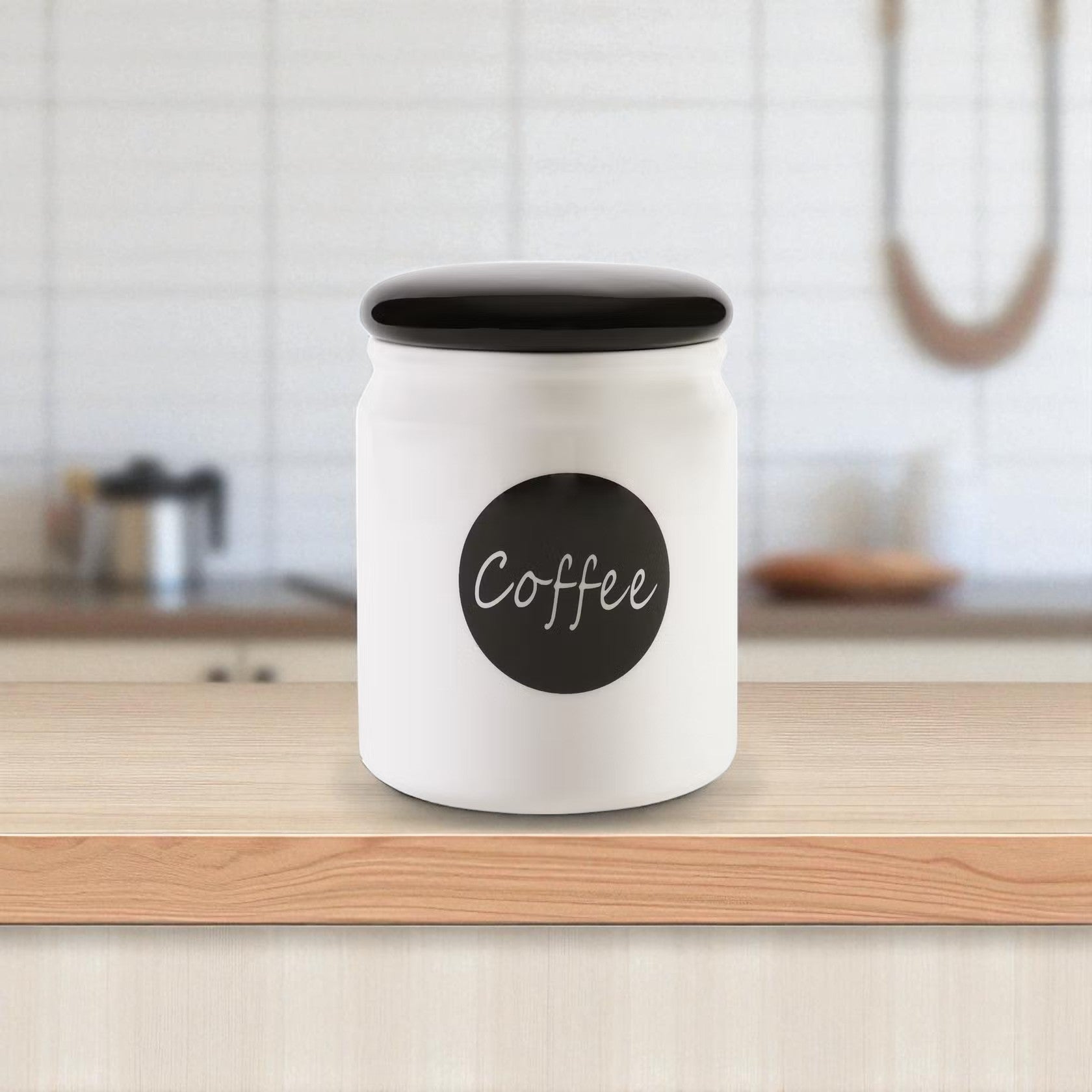 Kaffeebehälter 800ml, Stilvoll in Weiß