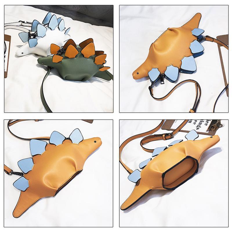 Playful shoulder bag with dinosaur motif