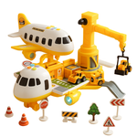 Polizei Flugzeug-Spielset mit Fahrzeugen und Kran