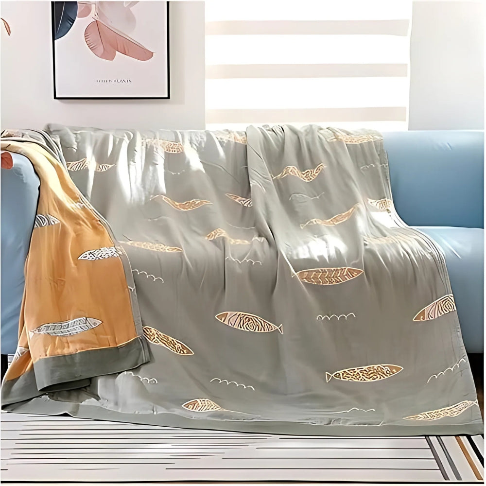 Vielseitige Baumwoll-Decke mit stilvollem Design