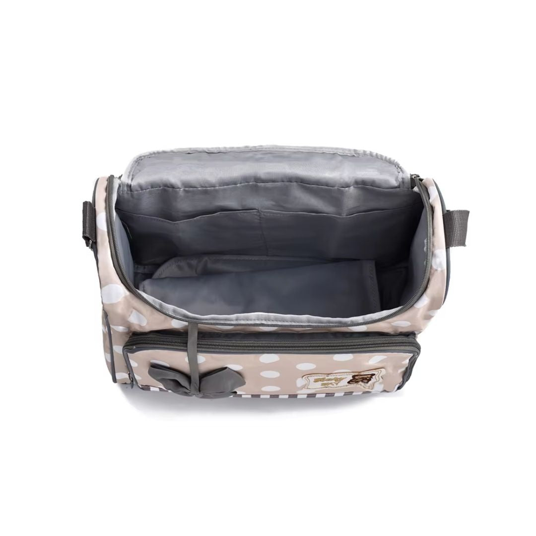 Wickeltasche für Babys in Blau mit Wickelauflage und Flaschenhalter