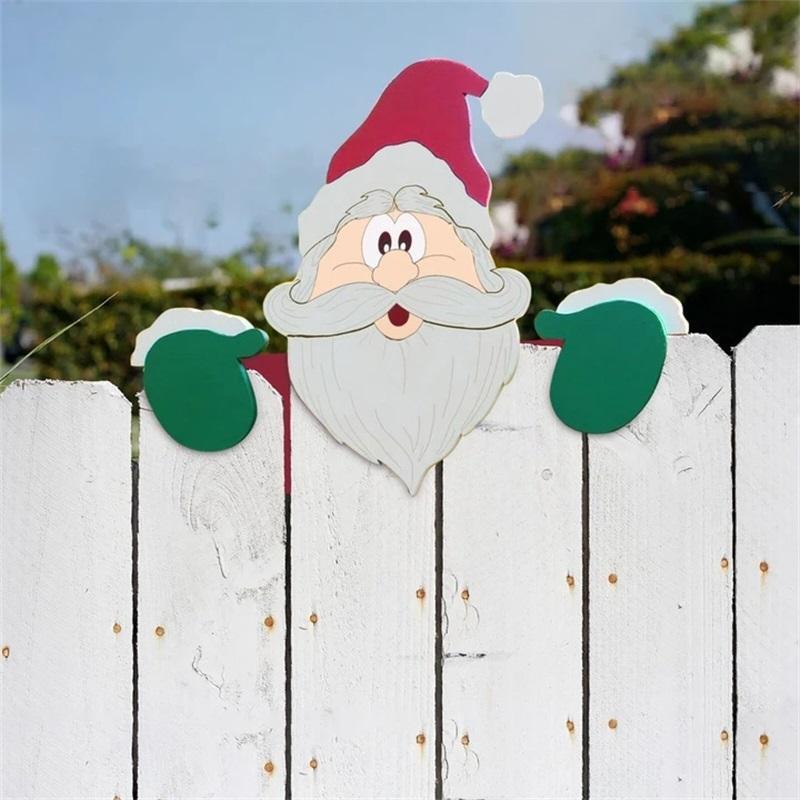 Weihnachtszaun Dekoration mit festlichem Motiv