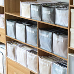 7-Fächer Kleiderschrank Organizer aus Netz für Kleidung