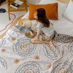 Boho Eleganz: Gemütliche Baumwoll-Wurfdecke für dein Zuhause
