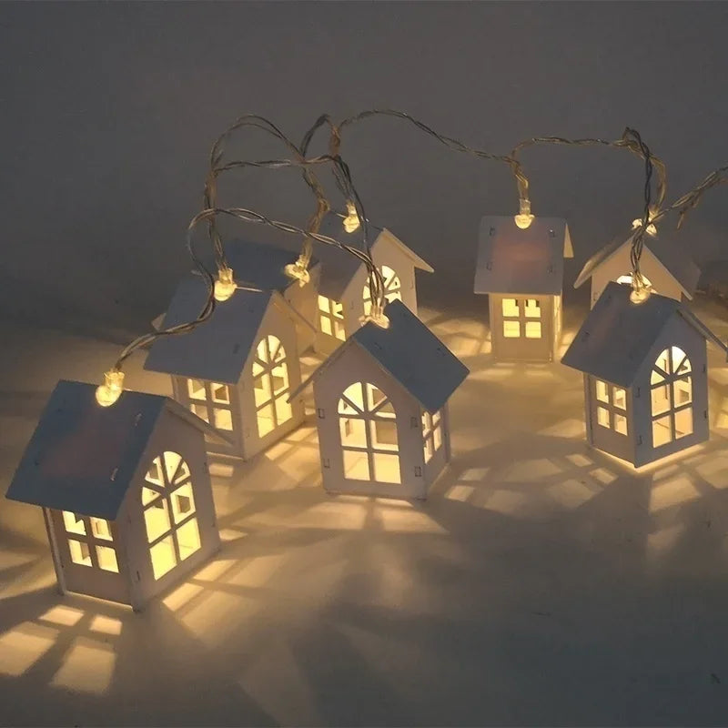 Star House | LED Light Chain with Charming Design | Warm White 1.5 m | Festive Decoration for Every Occasion