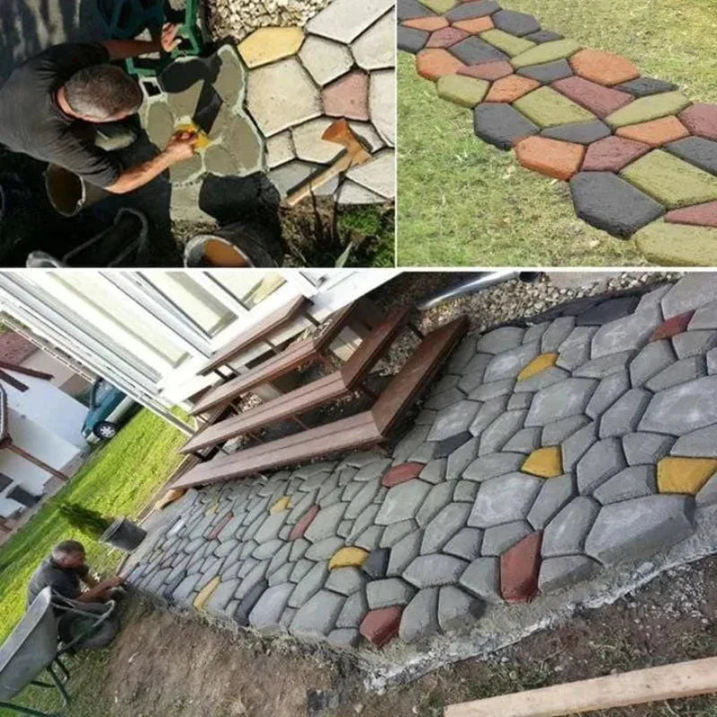 Gestalten Sie Ihre Gartenwege mit dem innovativen Beton-Schablonen-Set