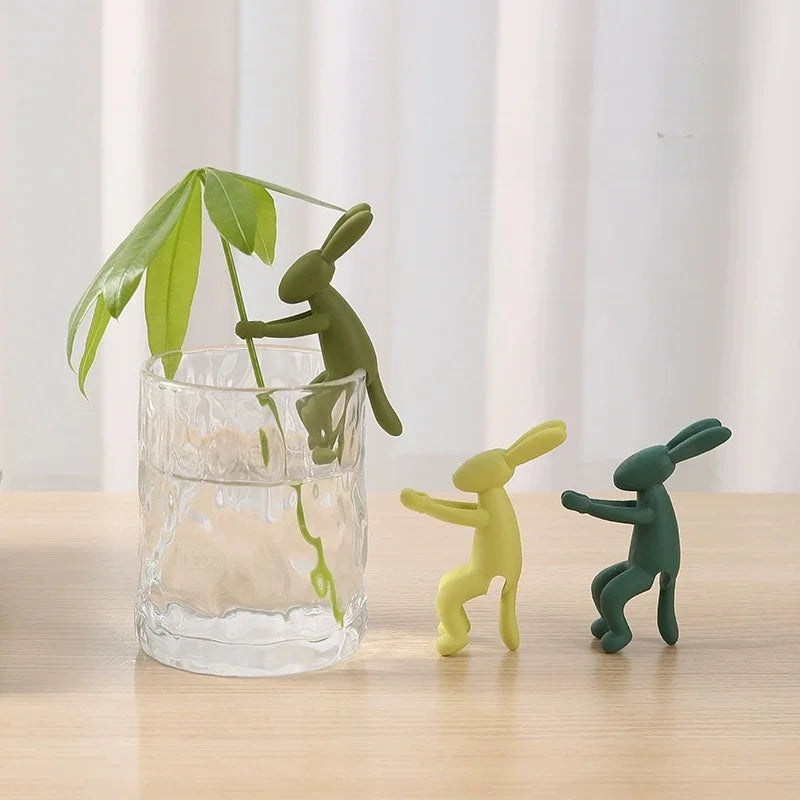 Rabbit-shaped Plant Holder | Stem Support for Vases | 7 cm