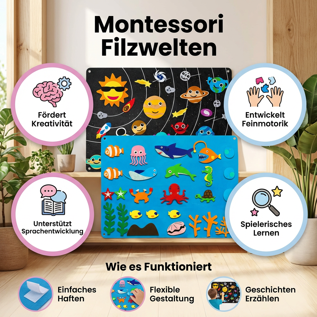 Filzwelten im Montessori-Stil