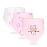 Set aus Dreieckslätzchen für Babys - Weiche Tücher mit süßen Designs