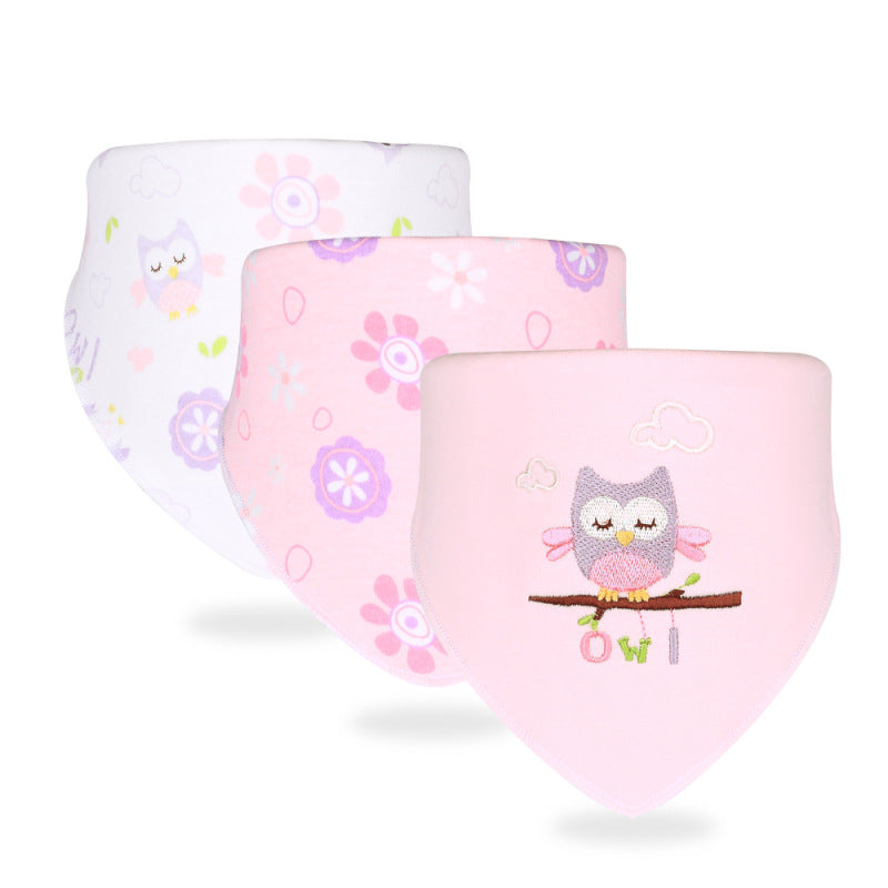 Set aus Dreieckslätzchen für Babys - Weiche Tücher mit süßen Designs
