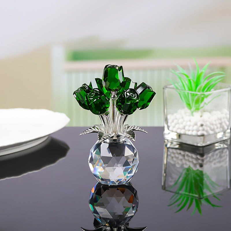 Ewige Eleganz - Strahlende Kristallblume für Ihr Zuhause