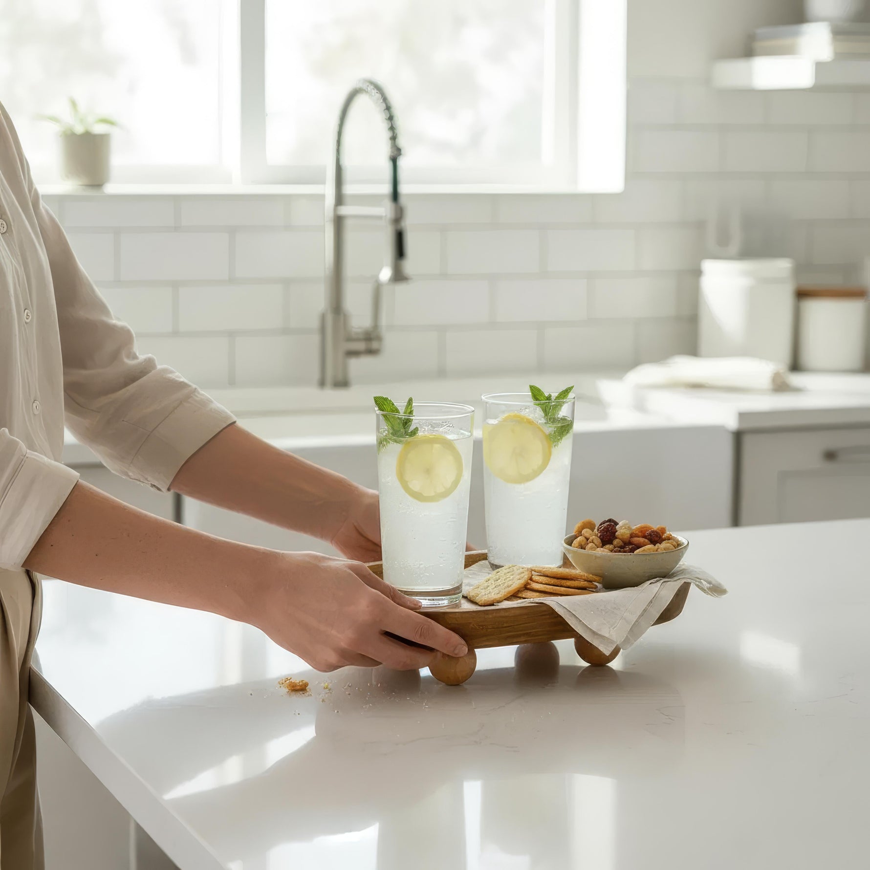 Elegant Wooden Tray for Stylish Storage and Decoration