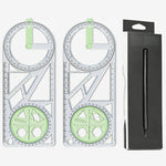 Vielseitiger Geometrie-Lineal mit drehbarem Winkelmesser