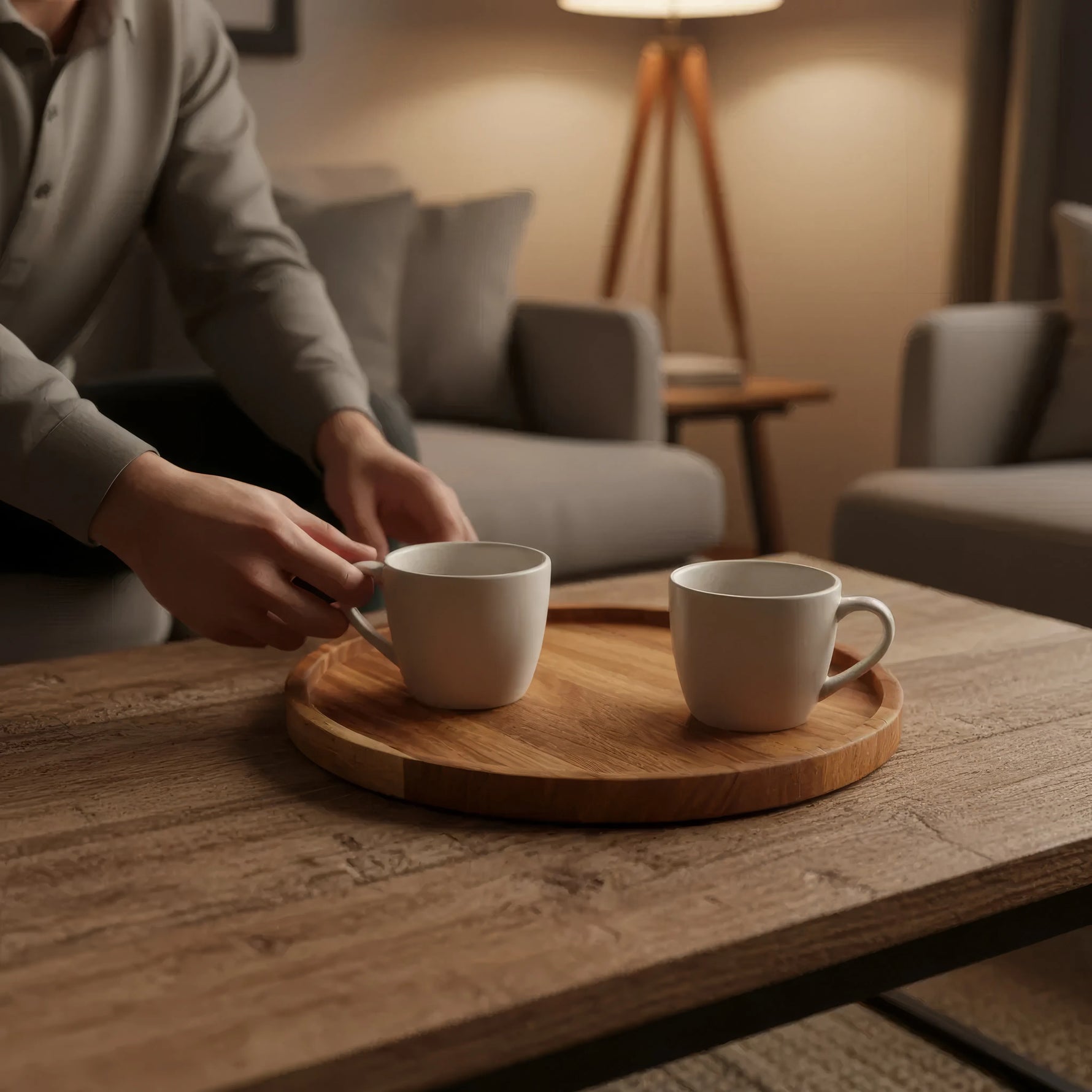 Elegant Wooden Tray – Round Serving Dish for Any Occasion