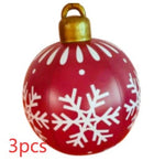 Aufblasbarer Weihnachtsball für den Außenbereich 60 cm – Wetterfeste PVC-Dekoration