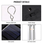 Sonnenklang | Solarbetriebene LED-Windspielglocke | Farbwechselnd | IP65 Wetterfest | Garten- und Terrassenschmuck