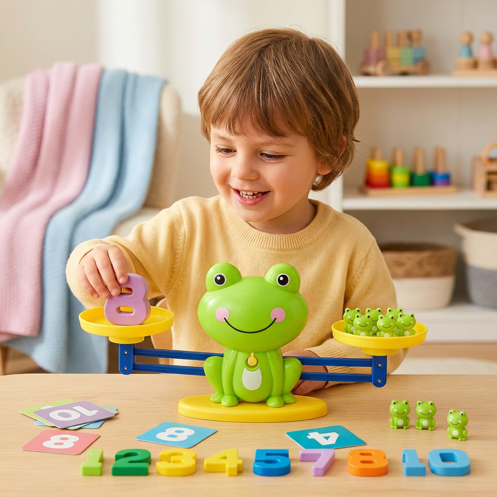 Frosch-Waage für Kinder - Spielzeug zur einfachen Mathematik