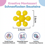 Schneeflocken Bausteine für kreative Montessori-Spieler