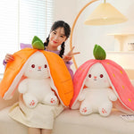 Kuschelhase mit Geheimversteck – Karotten- oder Erdbeer-Design