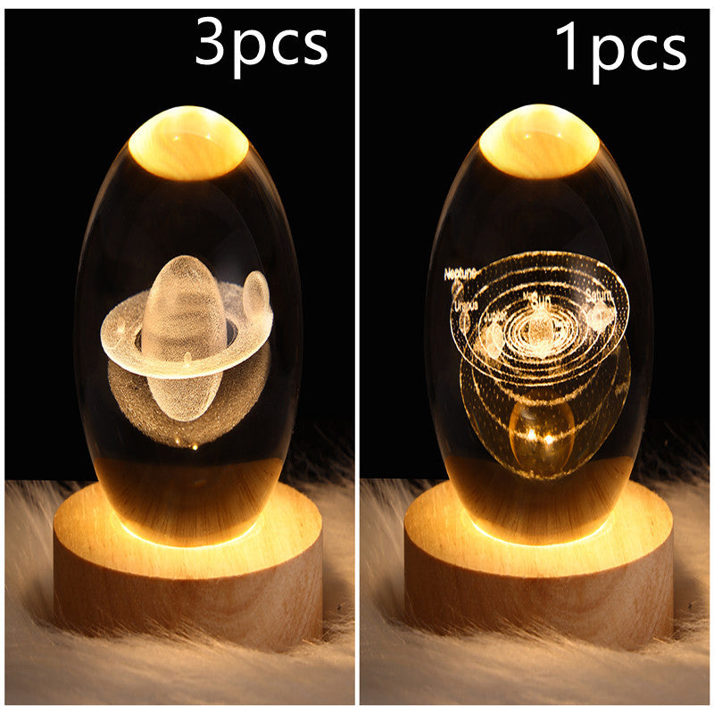 3D Kristalllicht mit LED für eine entspannte Atmosphäre