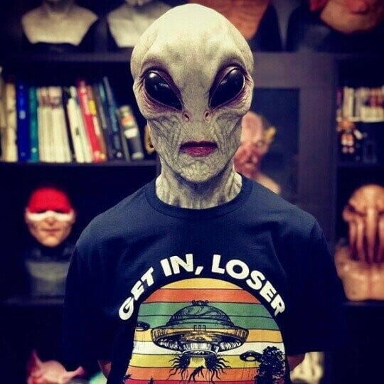 Realistische Halloween-Kostüm-Maske - Alien-Accessoire