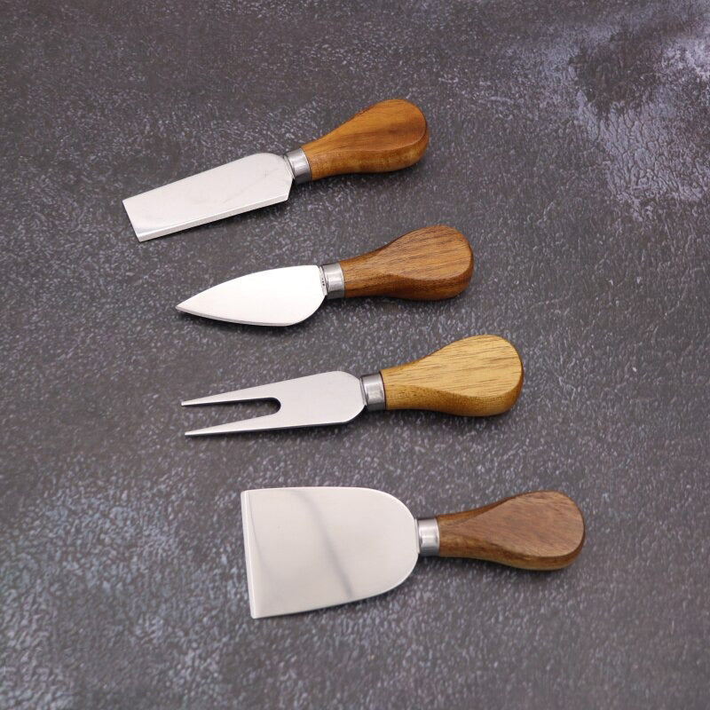 5-teiliges Käsemesser-Set mit Schneidebrett und Käseschneider