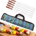 5-teiliges Set für Grillspieße mit Tragetasche | Grillzauber