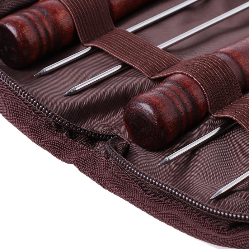 5-teiliges Set Grillgabeln mit Tasche – Ausziehbare Lagerfeuer-Spieße