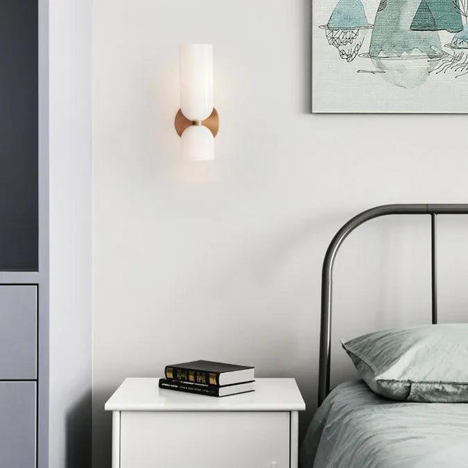 Modern Glass Wall Light with Double-Head LED