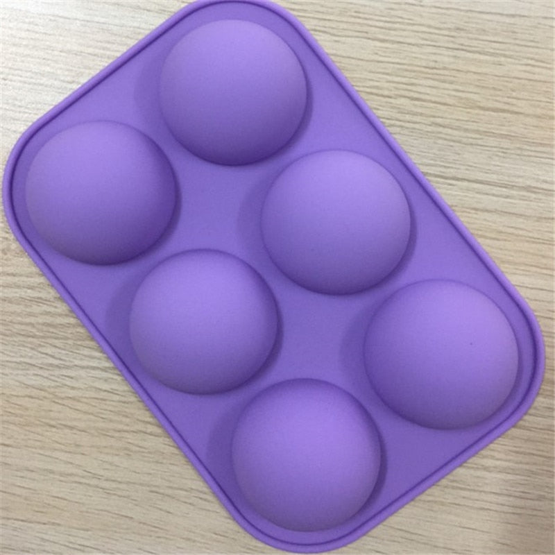 Silikonbackform mit 6 Vertiefungen