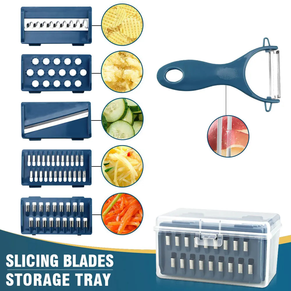 6-in-1 Gemüseschneider Set – Multifunktionales Küchenzubehör