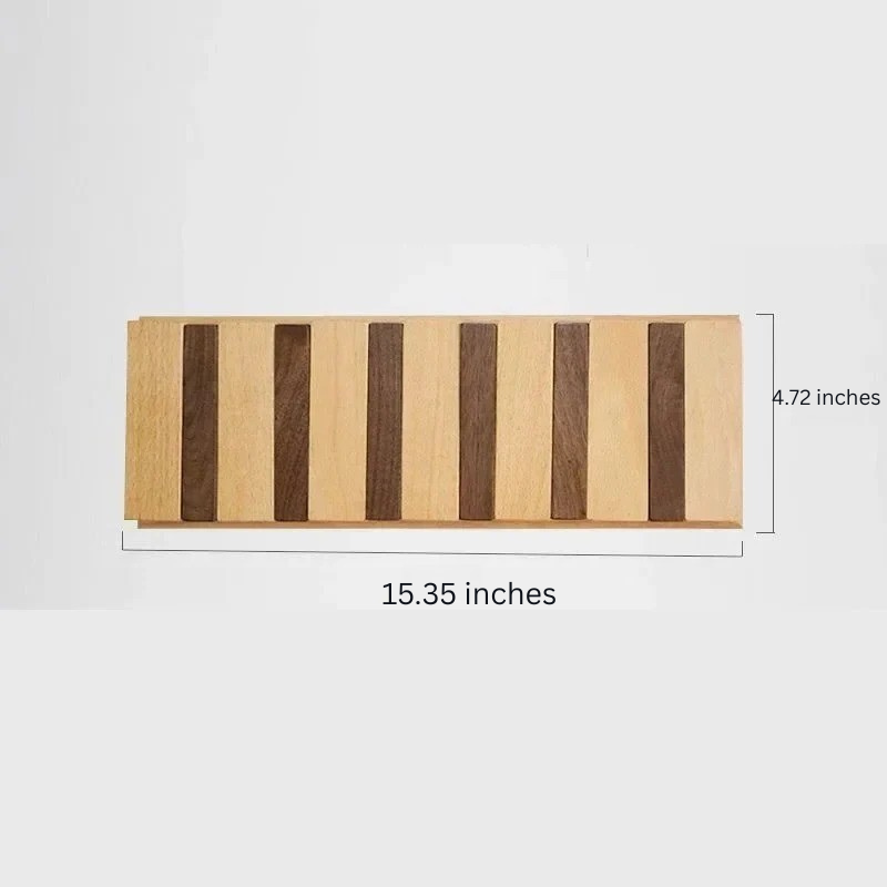 Holz-Wandgarderobe mit Haken für Mäntel und Jacken