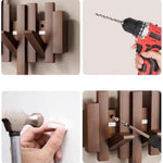 Elegant wooden coat rack with flexible magnetic hangers
