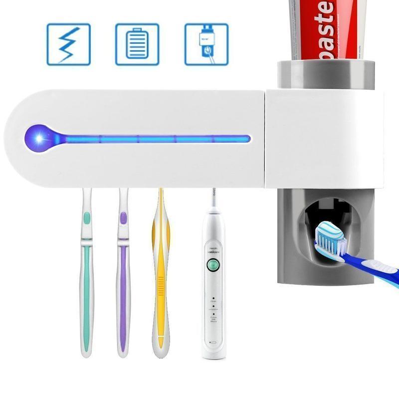 Zahnbürstenhalter mit Desinfektionsfunktion – 2-in-1