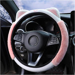 Cozy Steering Wheel Cover with Playful Ear Design