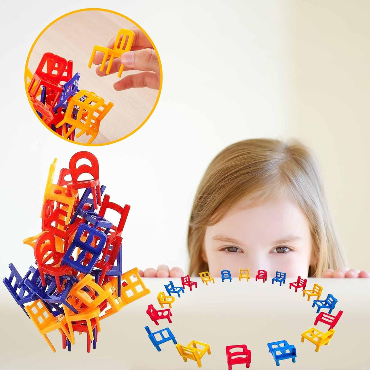 Stapelspiel für Montessori-Stühle