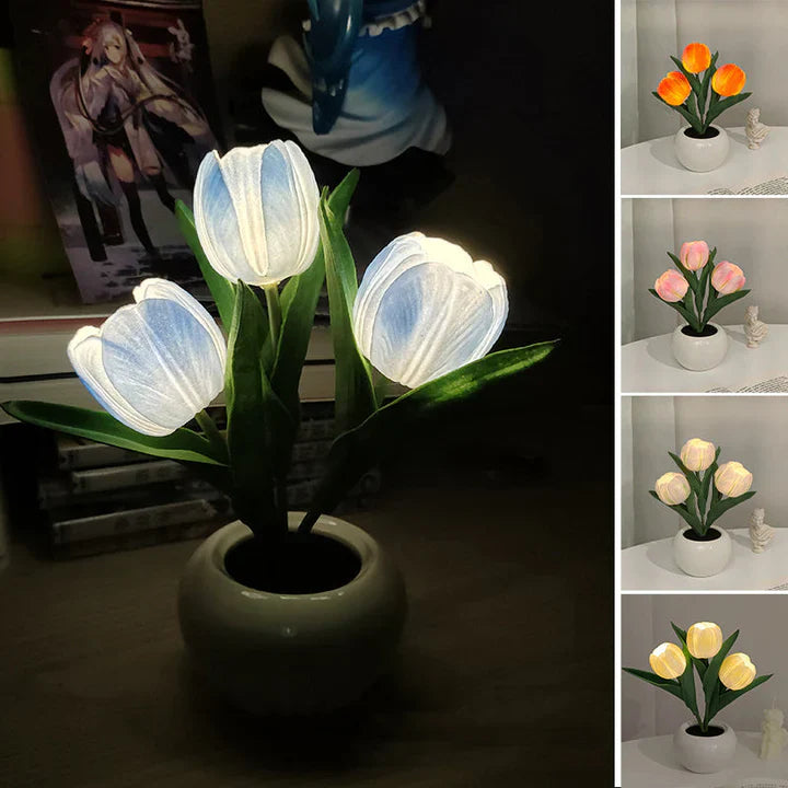 Elegante LED-Tischlampe mit Keramiktopf – Gemütliches Licht