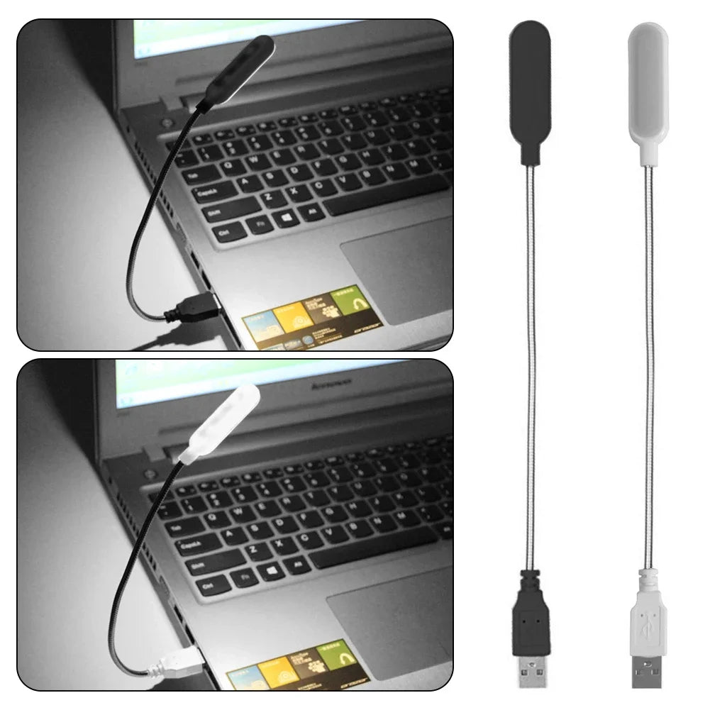 LumiFlex USB LED Reading Lamp | Rechargeable & Energy-Saving | Flexible Gooseneck | Warm White & Cool White | Ideal for Laptop, PC & Power Bank