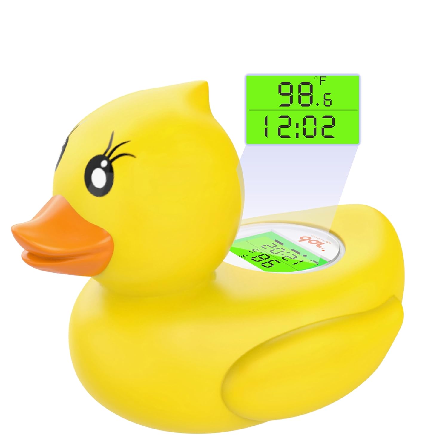 Safe Baby Bath Thermometer with Color Display and Warning System