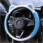Cozy Steering Wheel Cover with Playful Ear Design