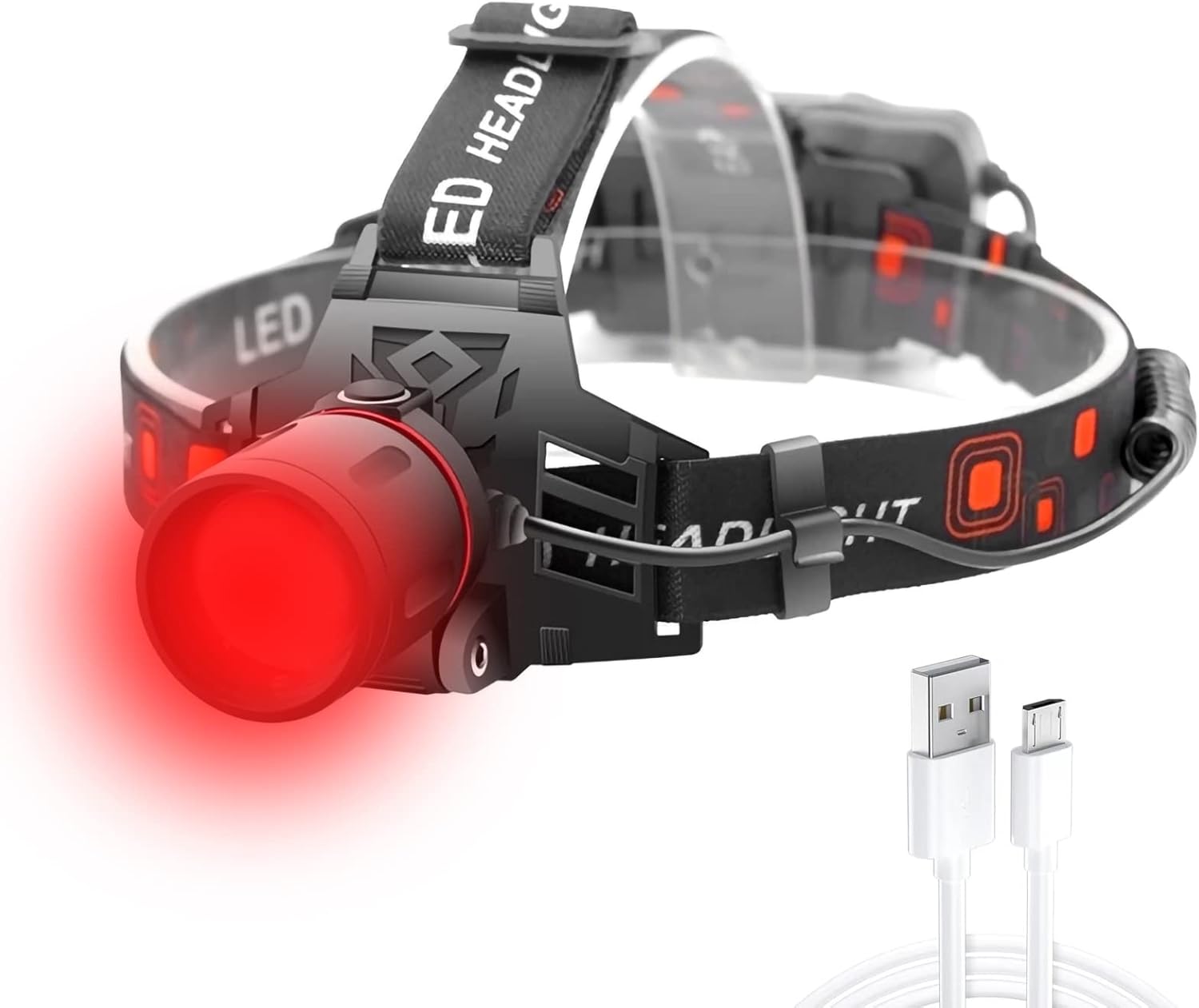 LumiFlex | Wiederaufladbare LED-Stirnlampe mit Mehrfachlichtmodi