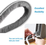 Self-adhesive weatherstrip brush for doors and windows
