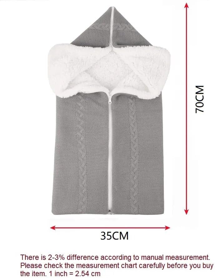 Schlafsack für Babys mit Kapuze – Kuscheliger Strickschlafsack